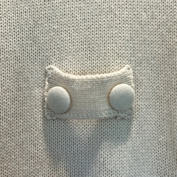 Dear Pruitt Anthropologie Cashmere Sweater Coat - Cream Double Breasted - Picture 5 of 8